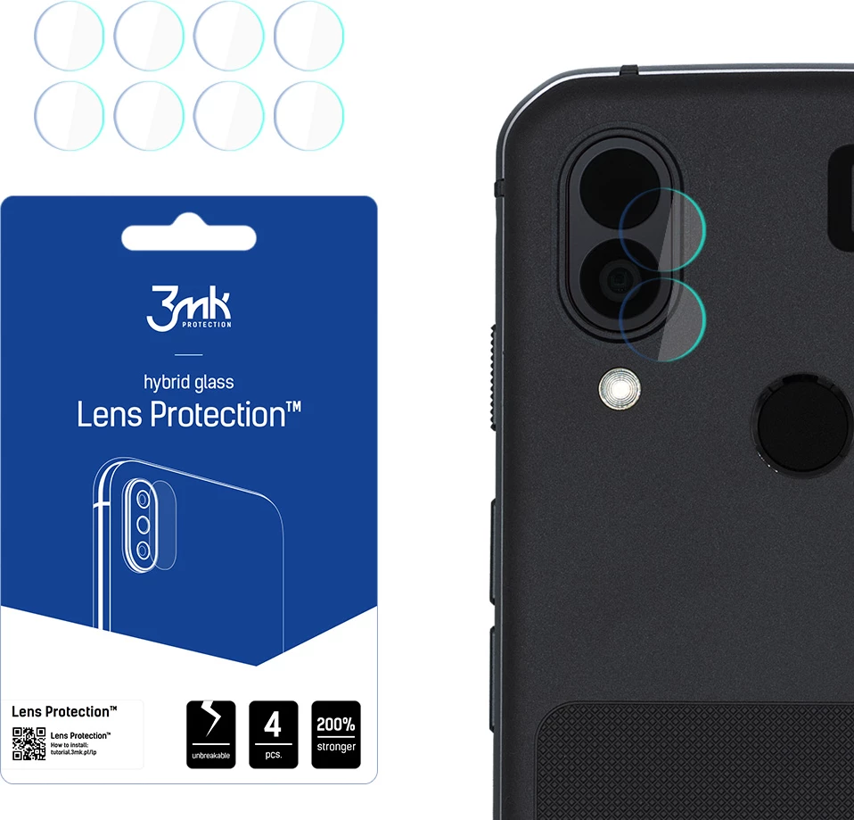 Hibridno steklo za zaščito kamere 3mk Protection, za CAT S62 Pro, 4 kosi