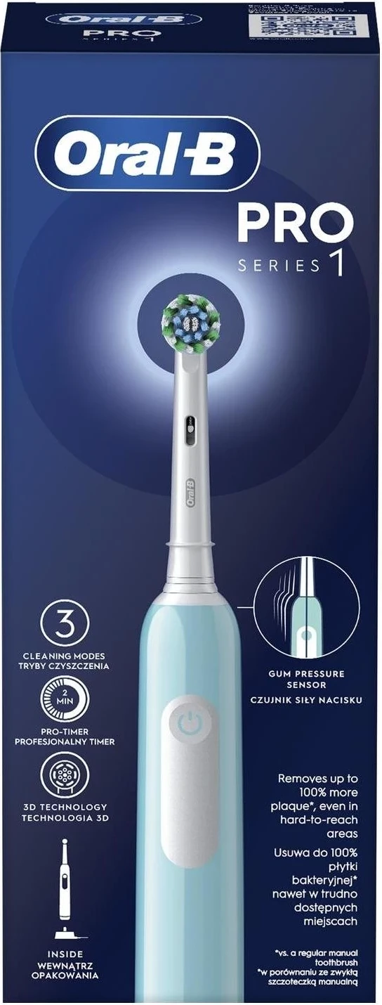 Električna zobna ščetka Pro 1, Oral-B, karibsko modra