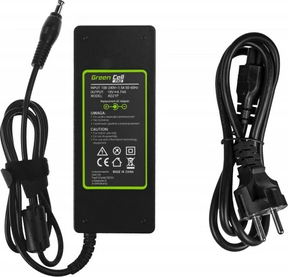 Polnilec za prenosnik Green Cell AD21P, 90 W, črn