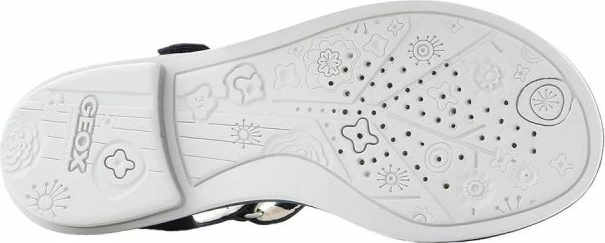 Sandali dihanja z okrasitvijo iz kristalov Geox, modri