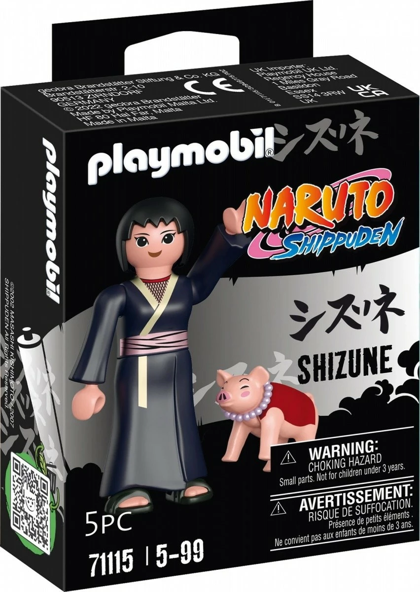 Figurica akcije Shizune iz Naruto Shippuden, Playmobil 71115 z pujskom Tonton