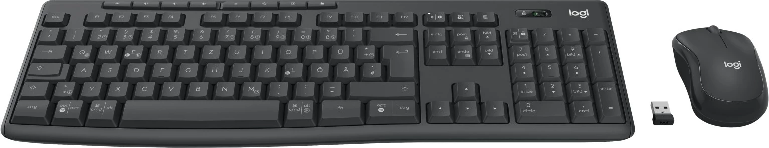 Brezžični komplet tipkovnice in miške, Logitech MK370 Combo for Business, Graphite