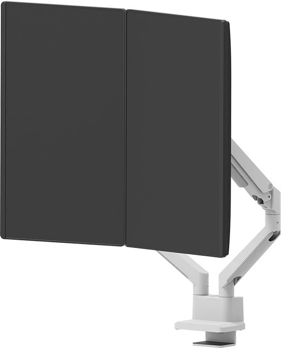 Krmilni nosilec za dva zaslona Neomounts DS70-250WH2, Clamp/Grommet, do 9 kg, 17"-32", belo