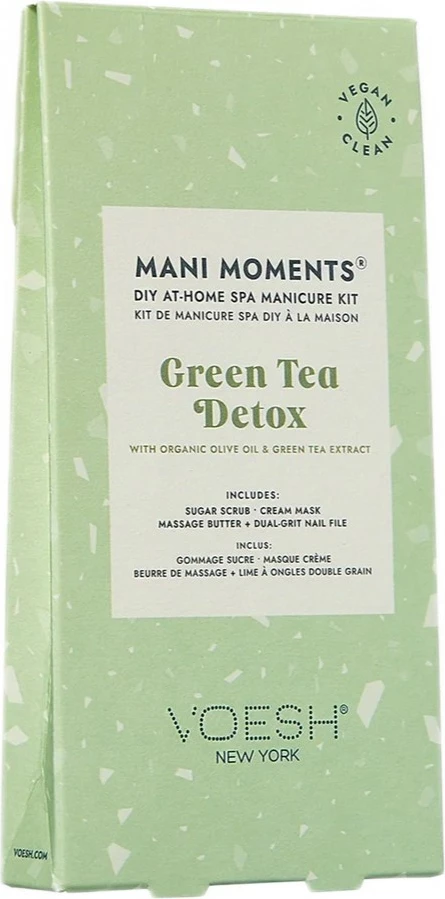 Set za manikuro za ženske VOESH Mani Moments Green Tea Detox, 4 kosi