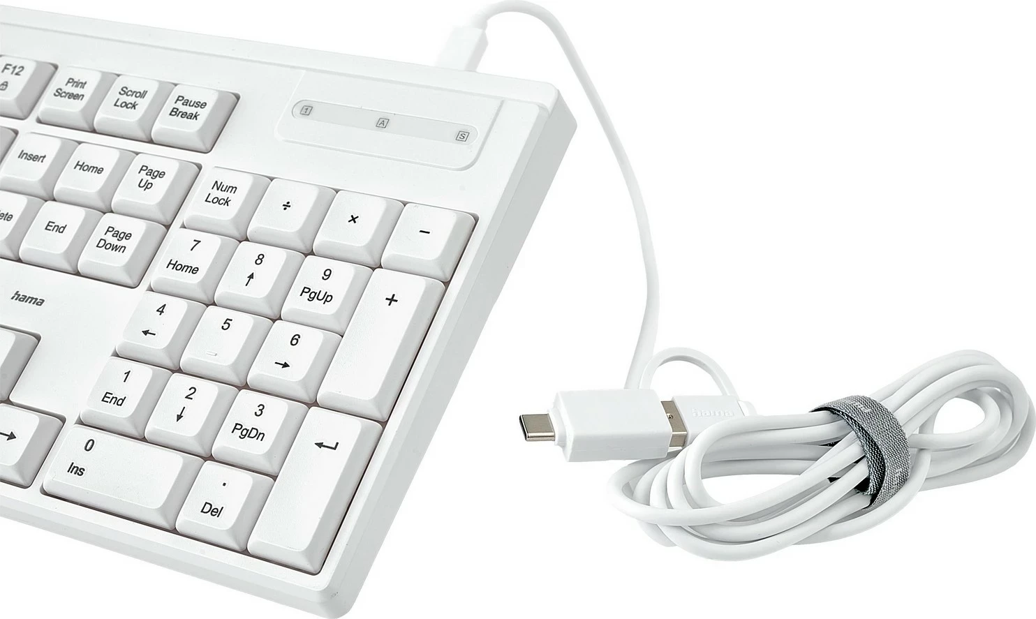 Žična tipkovnica Hama CK-200, USB, bela