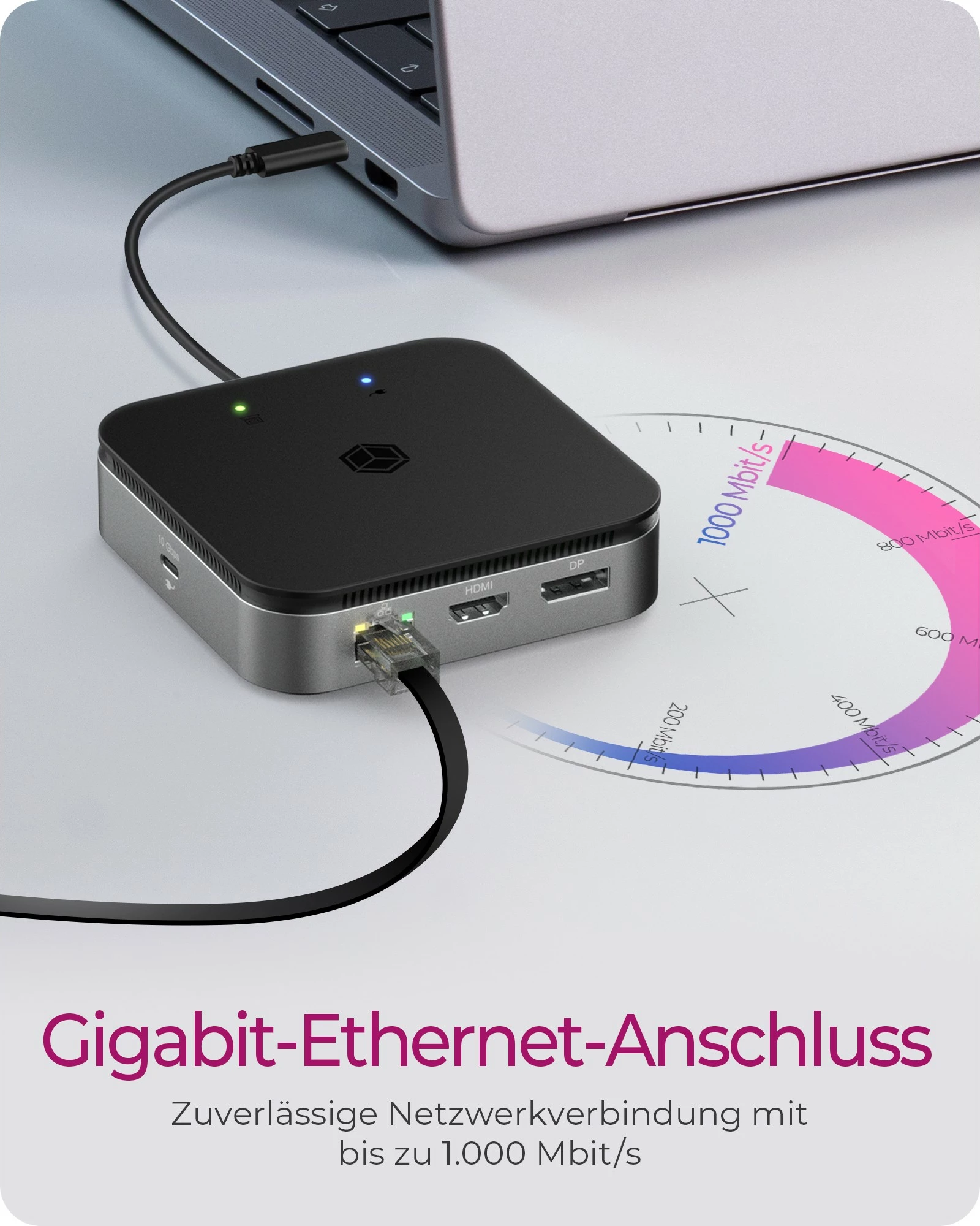 Docking postaja ICY BOX IB-DK8801-TB, USB4, 7 vrat, 60 W, antracit