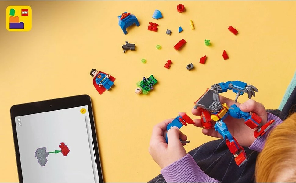 Gradbeni set LEGO DC Super Heroes Superman Mech proti Lex Luthor, 76302, 120 kosov, večbarven