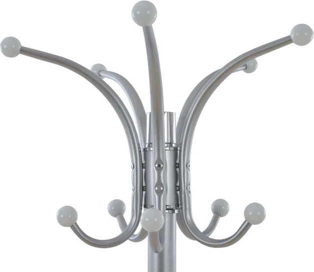 Stojalo za klobuke/plašče iz kovine FH0038.40 vrtljivo srebrno z marmorjem '37x170cm