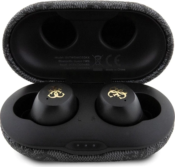 Slušalke 4G Metal TWS z ENC, polnilna postaja, črne Guess