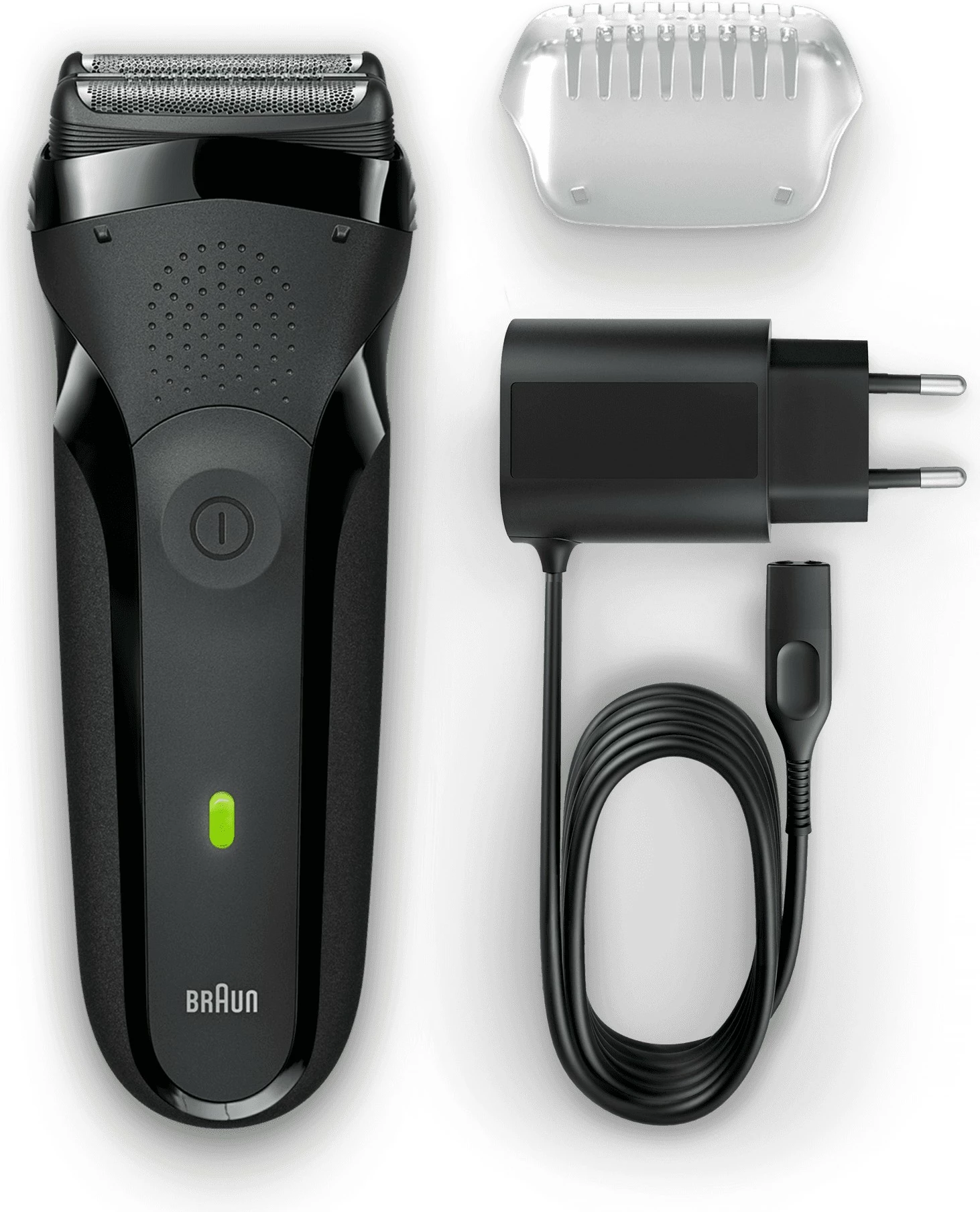 Foil brivnik Series 3 300s, Braun, LED, NiMH, črn