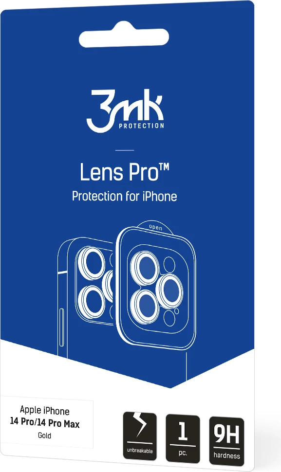 Zaščitno steklo za kamero Lens Protection Pro za iPhone 14 Pro Max / 14 Pro, zlato