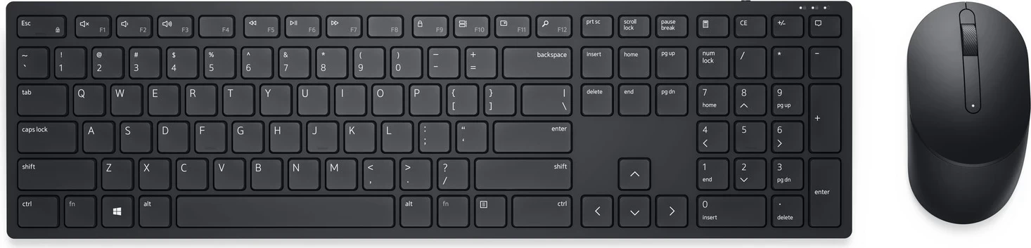 Brezžična tastatura in miška Dell KM5221W, črn