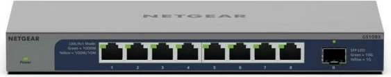 Preklopnik NETGEAR GS108X, L2, Gigabit Ethernet, siv
