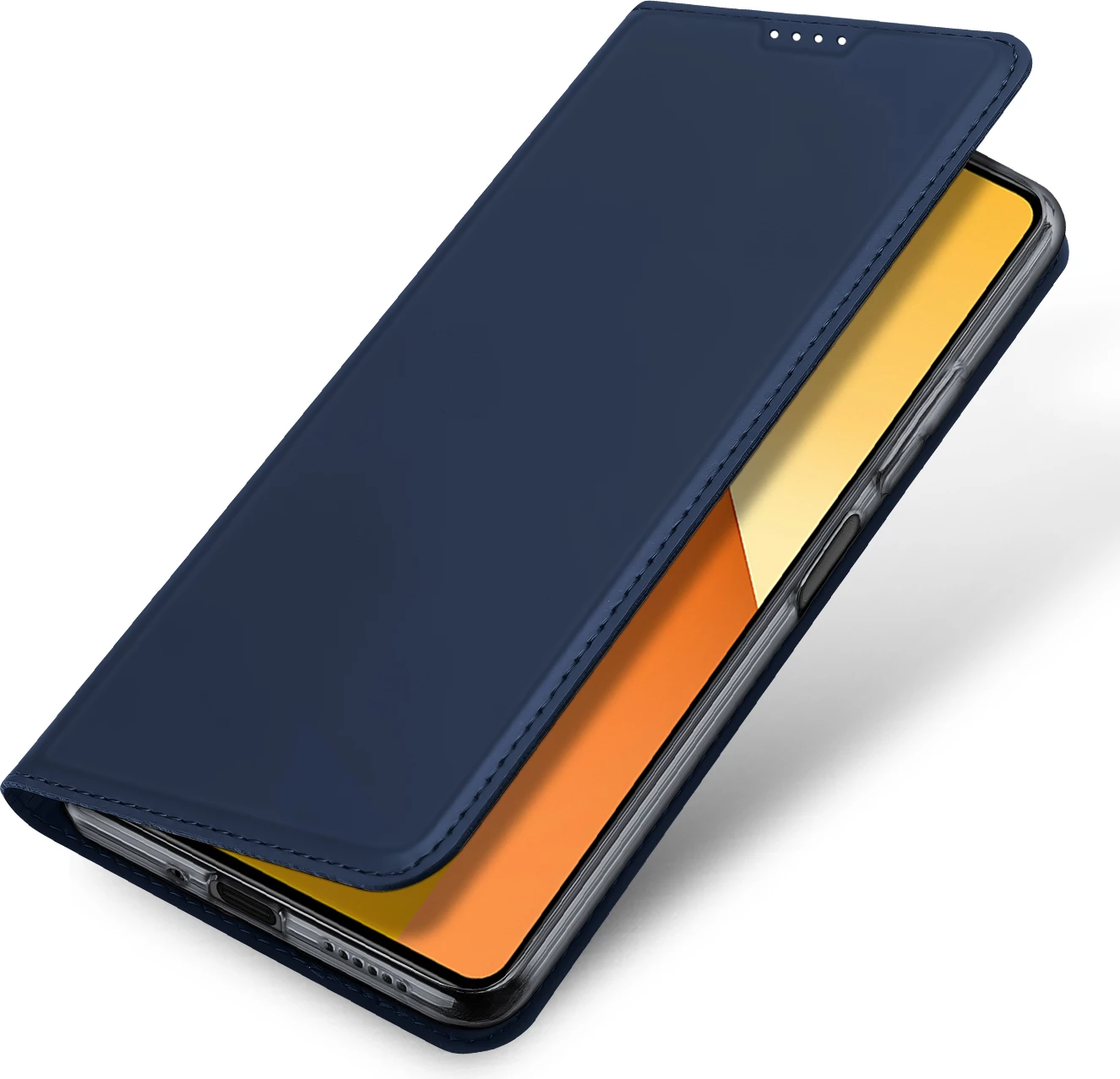 Ovitek za telefon z zapiralom in žepom za kartice, moder, Dux Ducis Skin Pro za Xiaomi Redmi Note 13 5G