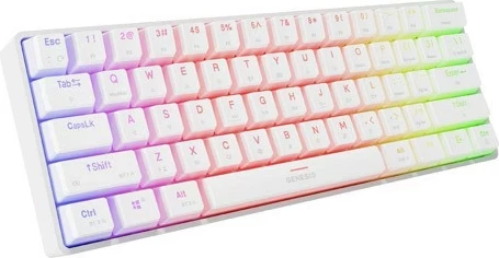 Mehanska tipkovnica Genesis Thor 660 G2 RGB, Gateron Red, bela