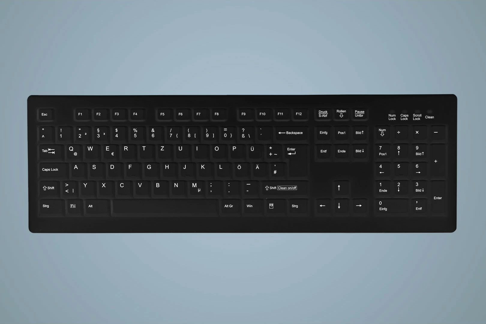 Polna računalniška tipkovnica, Cherry AK-C8100, QWERTZ, žična, USB, membranska, črna