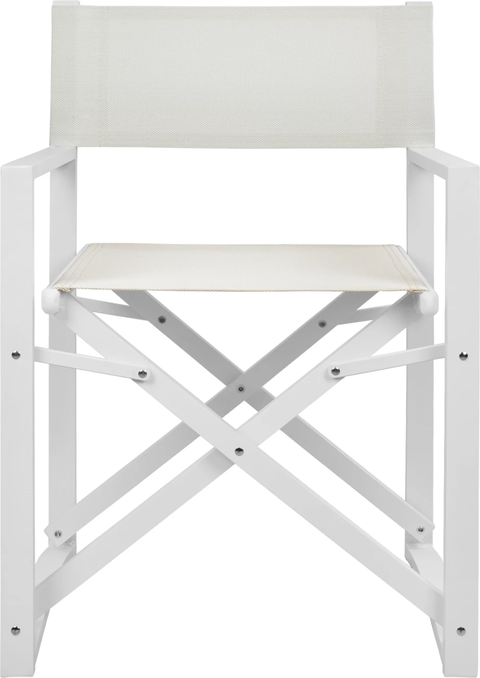 Režiserski stol aluminij DUPRE FH5094.02 bele barve 57x48,5x85.5Hcm