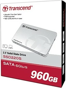 SSD visokih zmogljivosti Transcend SSD220S, 960 GB, 2,5", srebrn