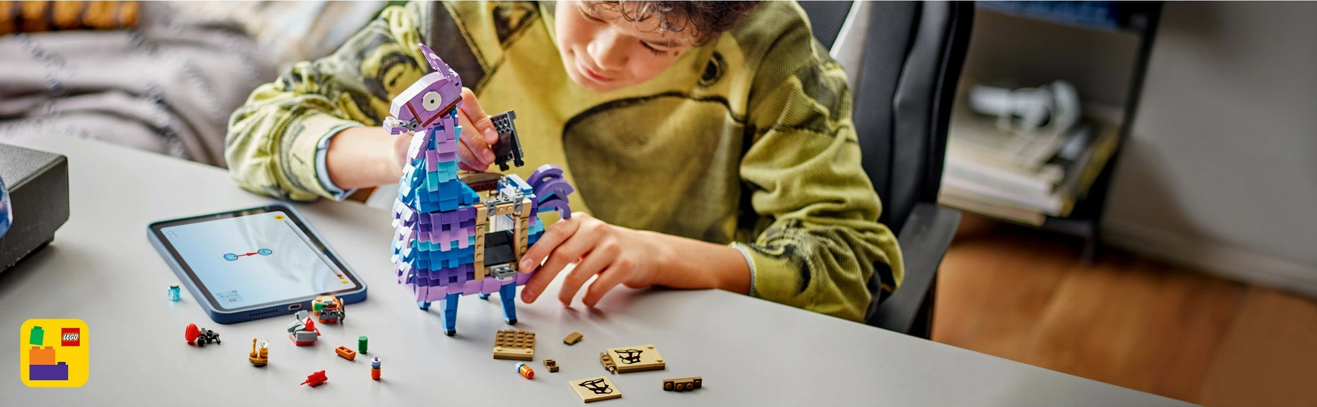 Set gradnje Supply Llama LEGO Fortnite 77071, 691 kosov, večbarven