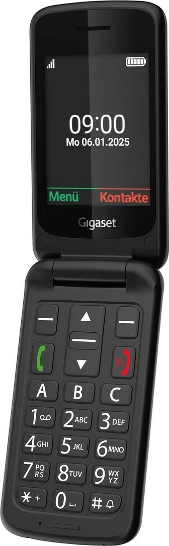 Preprost mobilni telefon Gigaset GL595, Dual SIM, 32MB, črn