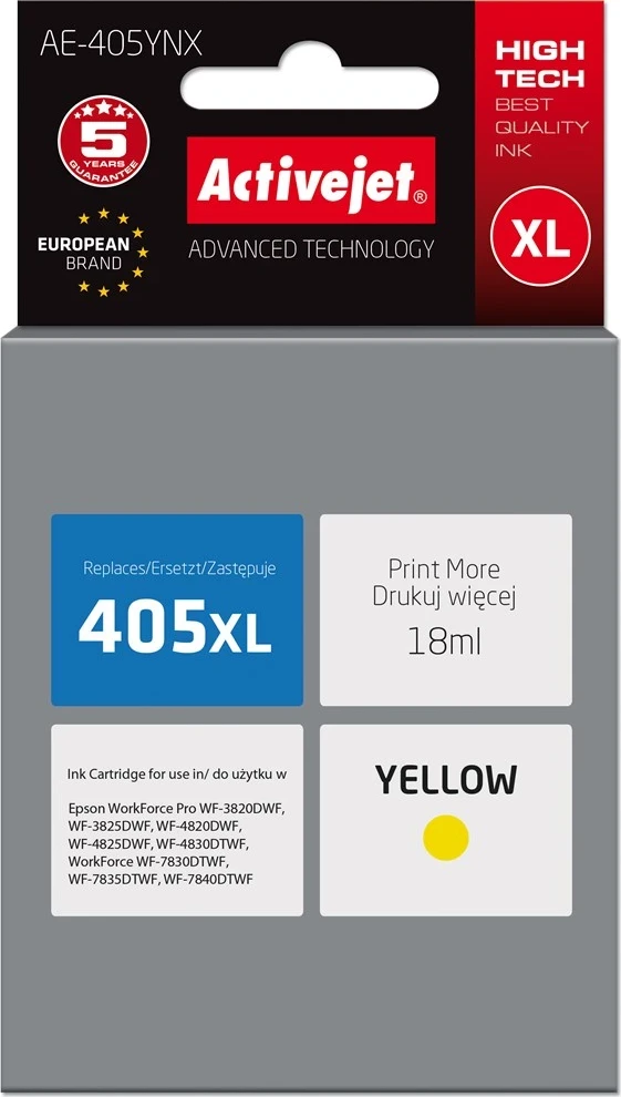 Zamenjalna barva Activejet AE-405YNX za tiskalnike Epson, rumena