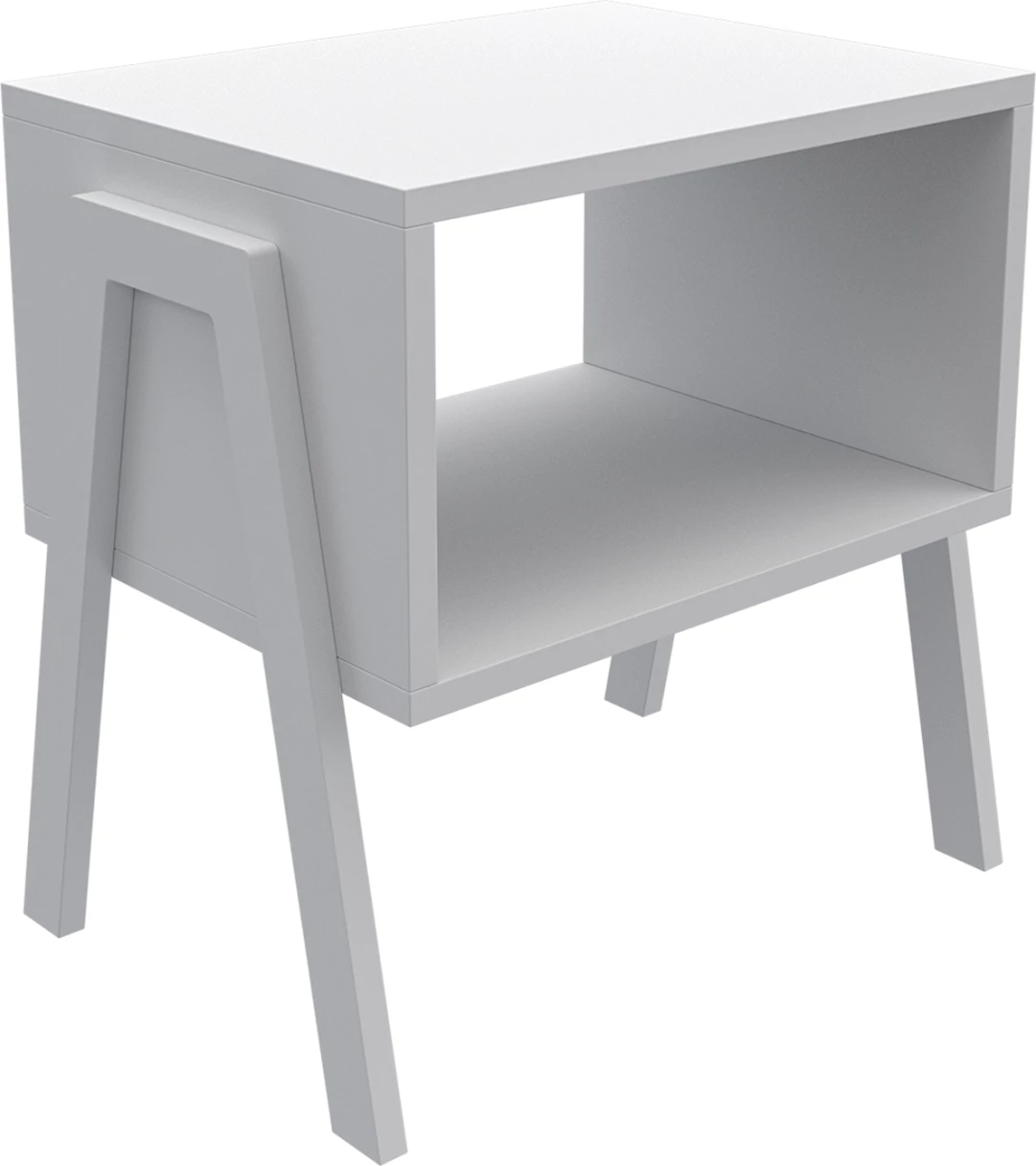 Nočna omarica JAKE FH18182.01 melamin v beli barvi 48x35x49Hcm