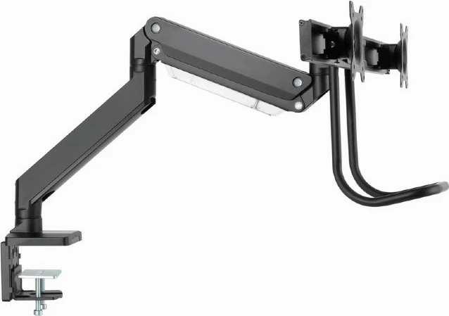 Nosilec za mizo za 2 monitorja do 32" in prenosnik do 17,3", črn Gembird MA-DA2-04