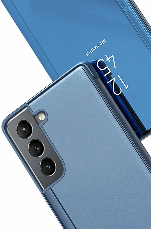 Zaščitni ovitek Clear View Hurtel z zložljivim pokrovom za Samsung Galaxy S22+, črn