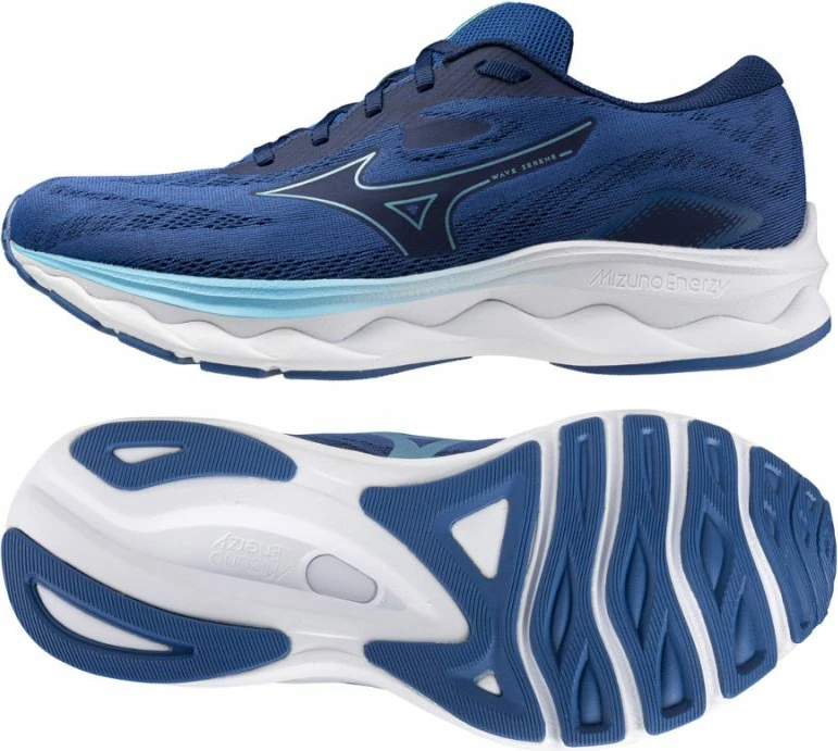 Tekmovalne tekaške superge, Mizuno WAVE SERENE M J1GC245901, modre