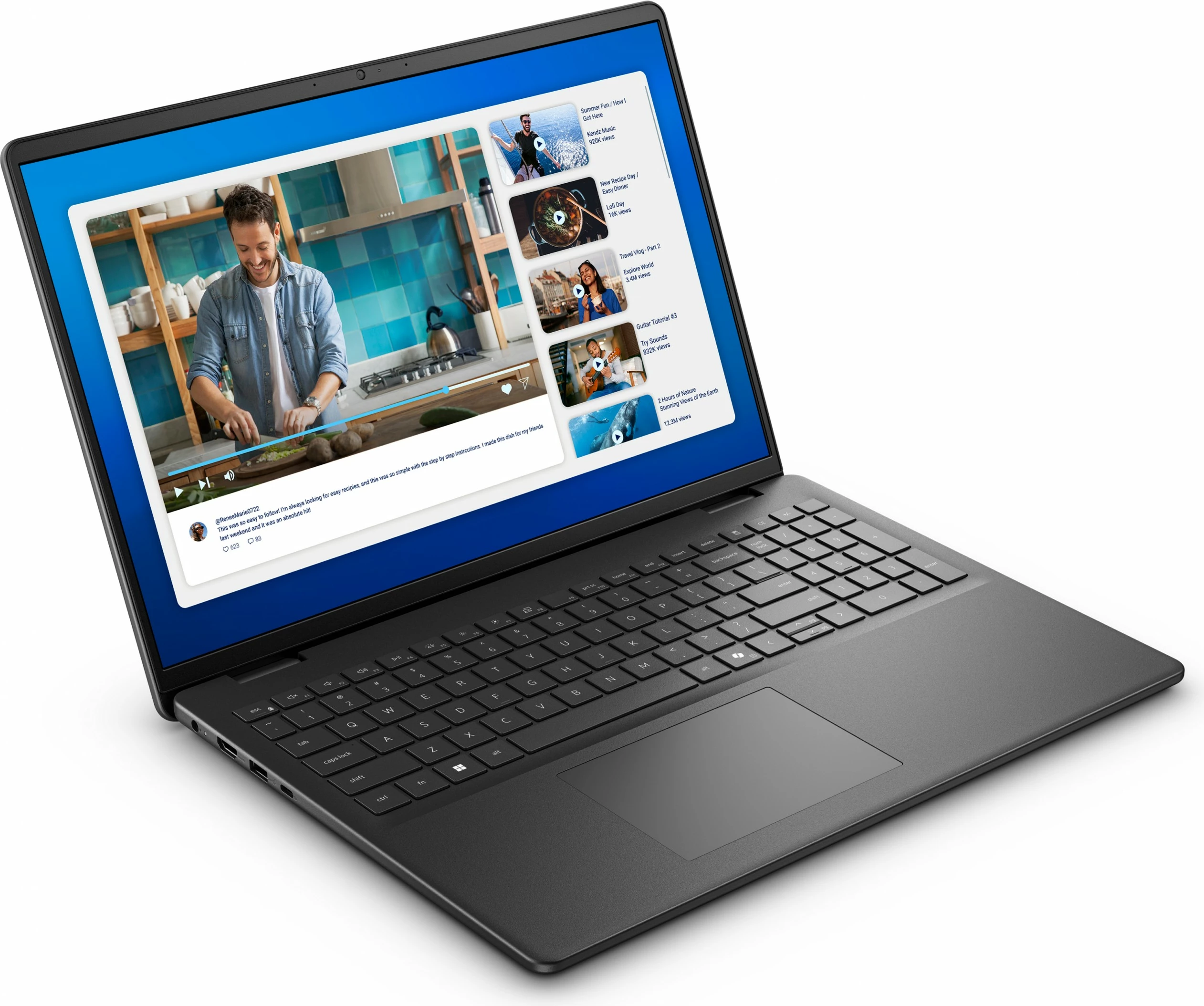 Prenosnik 16" 1920x1200, Dell DC16250 C5-120U, 41 Wh, črn