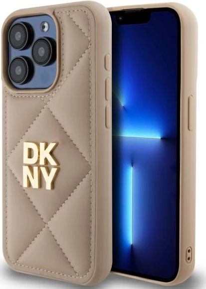 Ovitek za iPhone 15 Pro, DKNY, bež