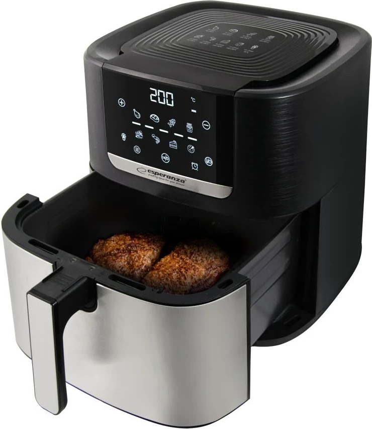 Zračni cvrtnik, 8 L, 1700 W, inox, črn - Esperanza EKA004
