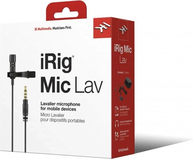 Klapni mikrofon iRig Mic Lav, črn