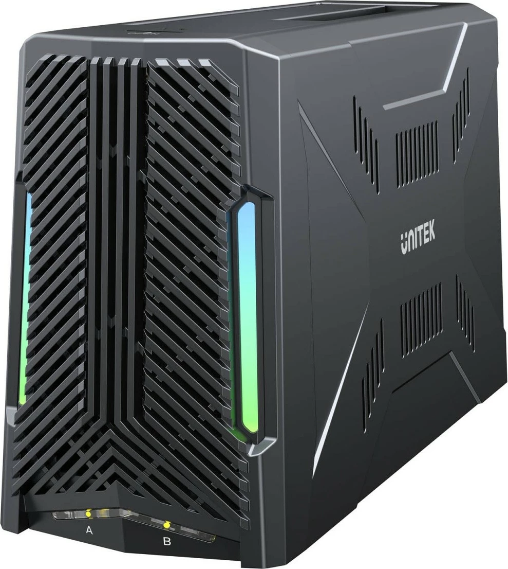 Dokirna enota za 4x M.2 SSD, USB 4 Unitek S1243BGY01-EU, črna