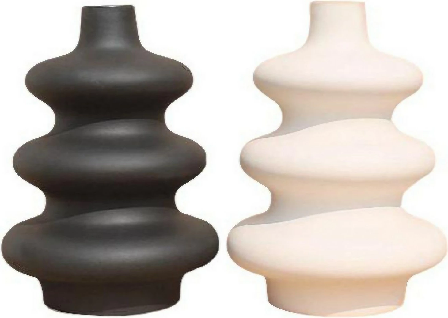 Dekorativni set vaz, črn in bel, Evila Originals, CY0112, 19x19x28 cm (2 kosa)