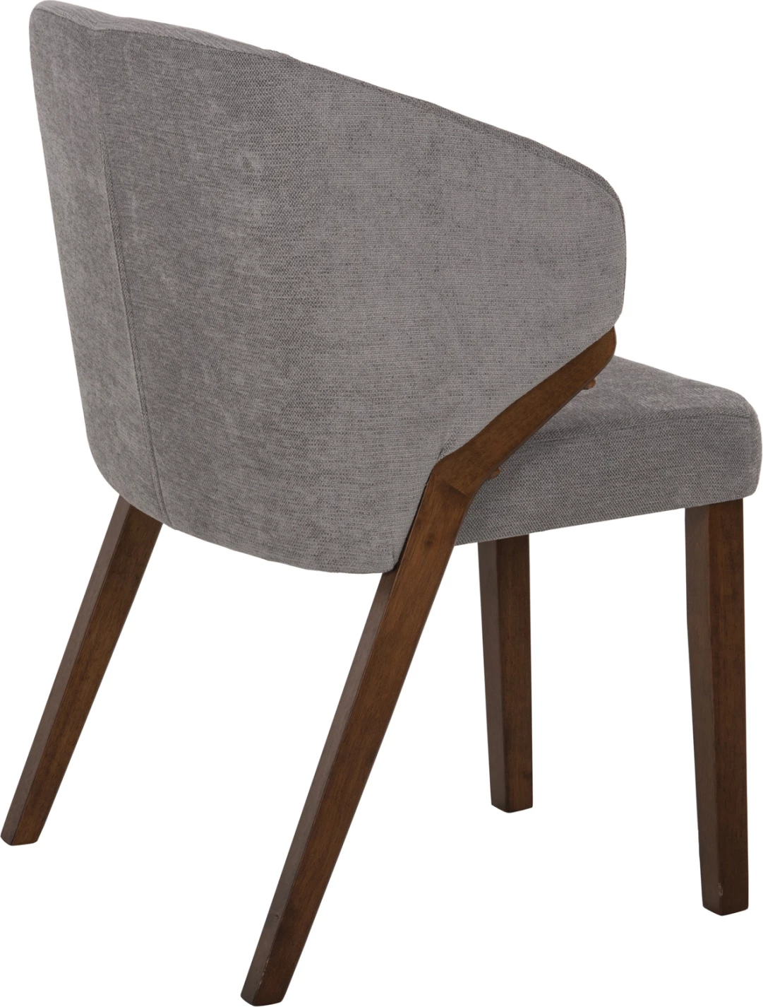 Jedilni stol Radder FH9749 iz kavčukovca v barvi oreha-siva tkanina 50x53x77Hcm, set 2 kosov