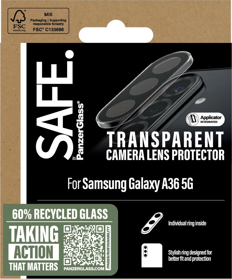 Prozoren zaščitni steklo za kamero PanzerGlass Samsung Galaxy A36 5G