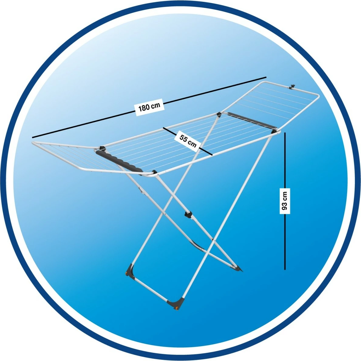 Palogljiva sušilnica za perilo Vileda Suszarka Universal, bela/črna