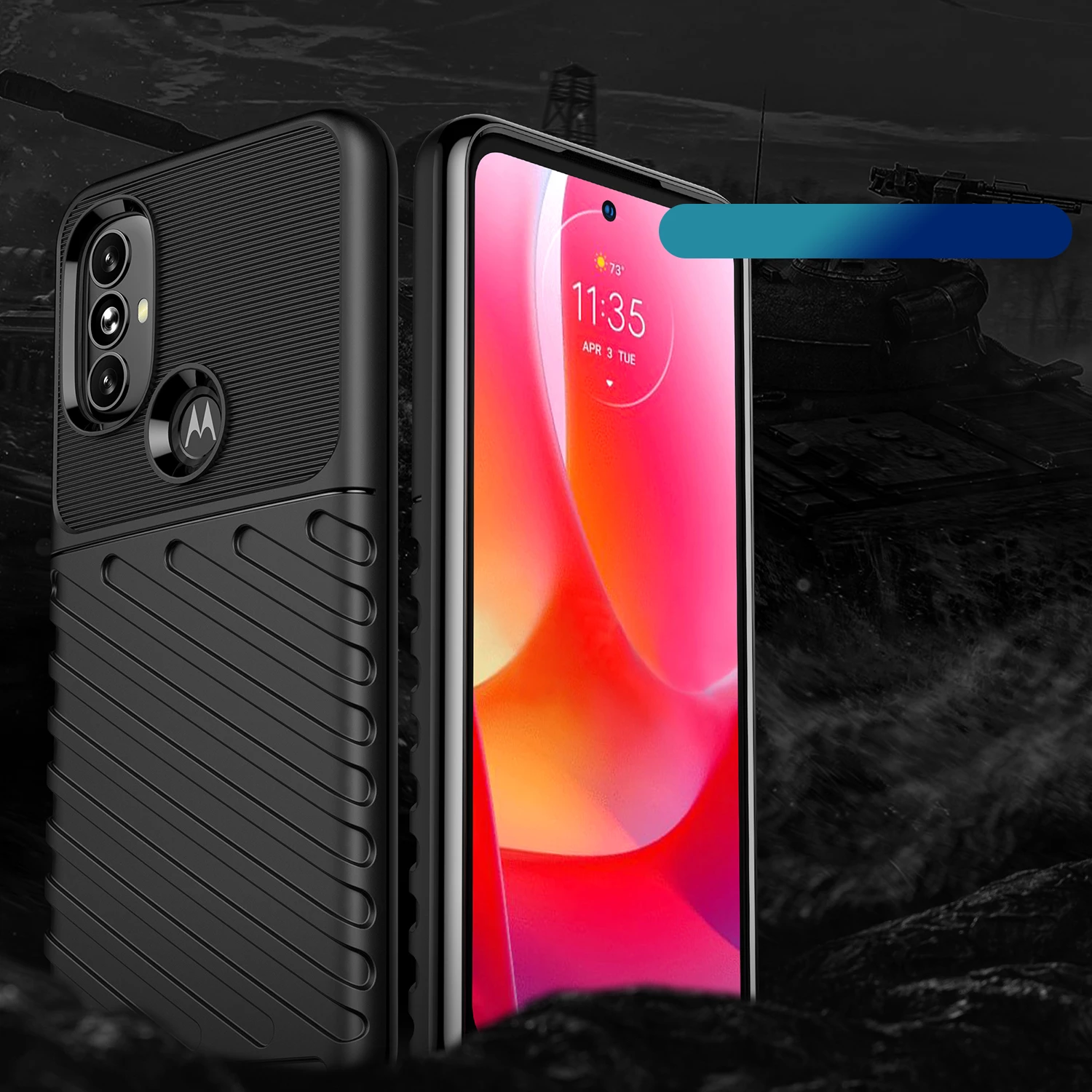 Ovitek za telefon Hurtel Thunder Case za Motorola Moto G Power 2022, črn