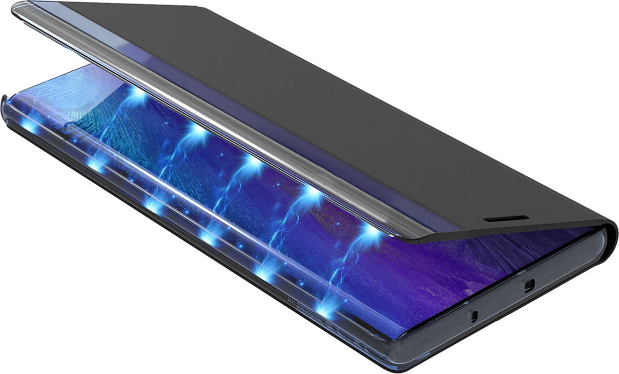 Prevleka z možnostjo stojala Hurtel New Sleep za iPhone 16e, modra