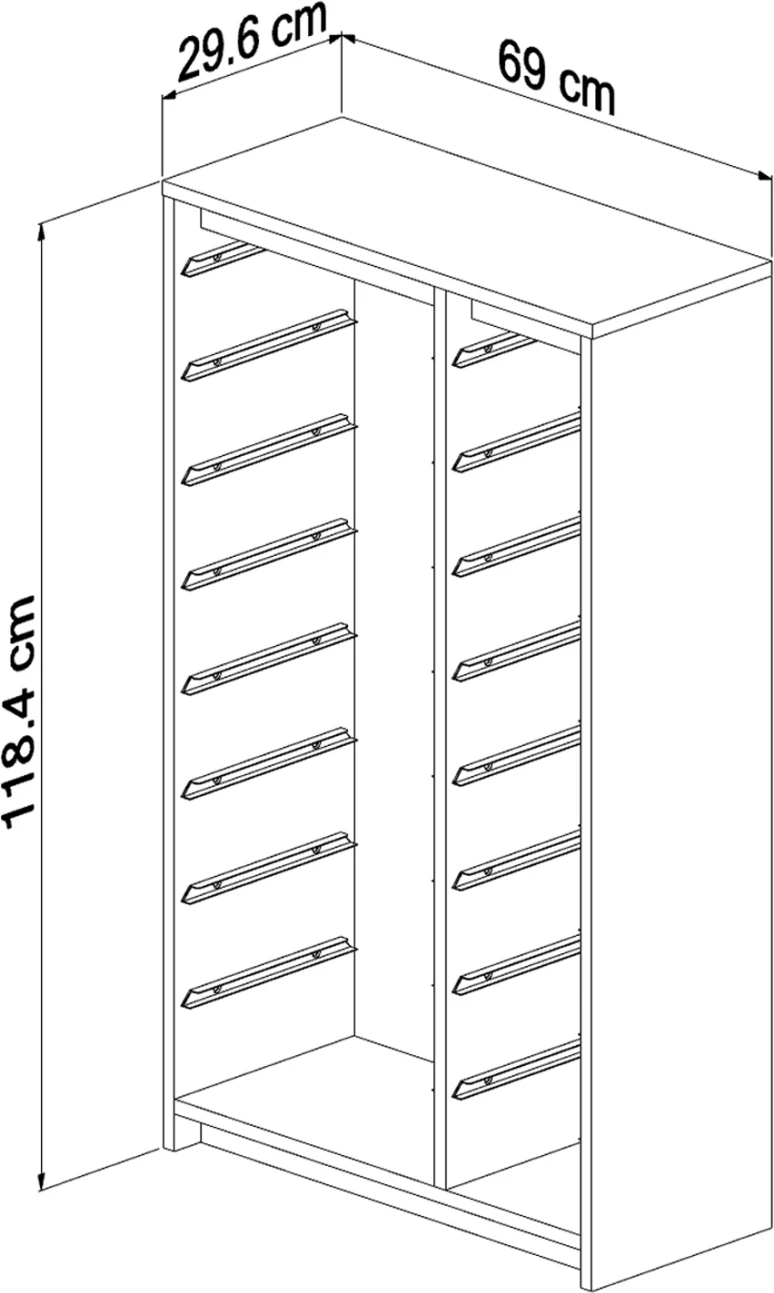 Komoda SANI FH18202.03 melamin v sonama-14 beli P.E. predali 69x29,6x112,2H cm
