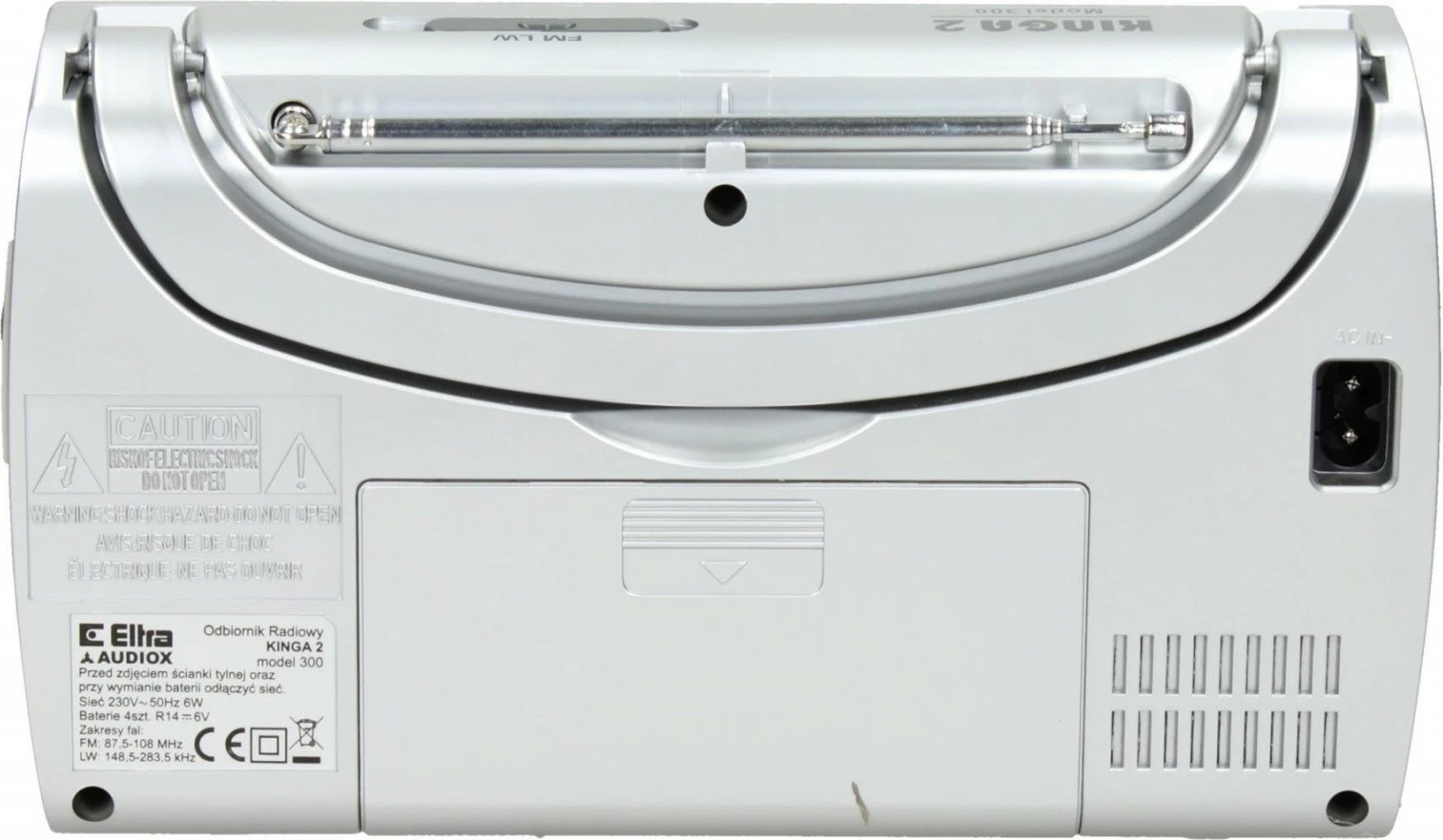 Prenosni radio KINGA 2, Eltra, FM/AM, srebrn