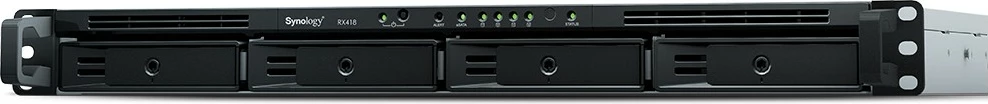 Enota za razširitev Synology RX418, 0 TB, Rack (1U), črna, siva