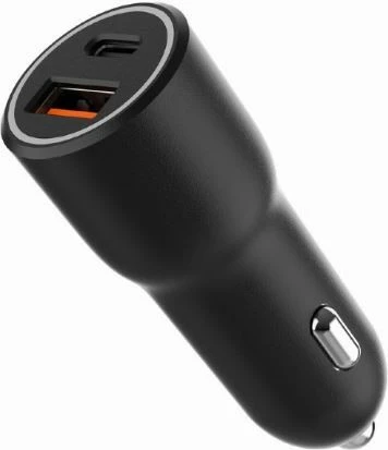 Avtomobilski polnilec Gembird TA-UC-AC2PDQC38-CAR-01, 38 W, USB-A/USB-C, črn