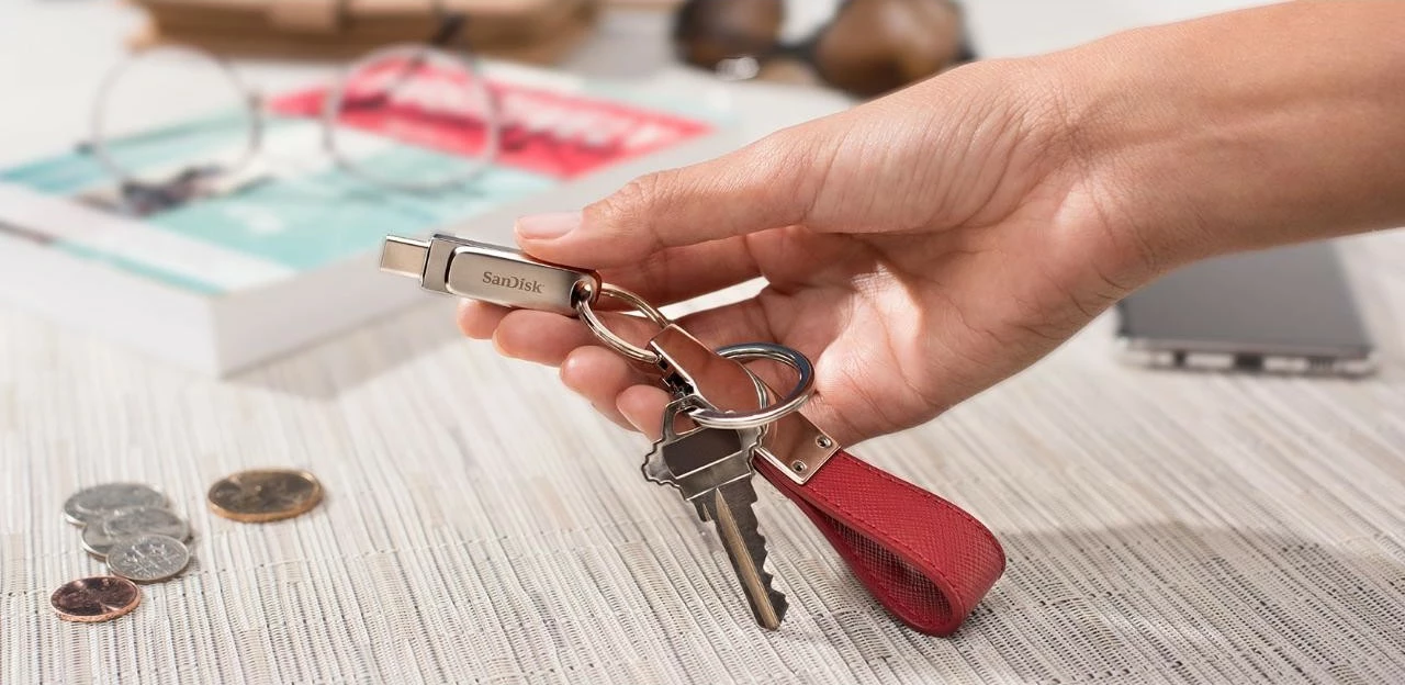 USB ključek SanDisk Ultra Dual Drive Luxe, 512 GB, USB Type-A / USB Type-C, inox