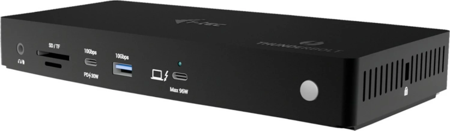 Dock za tri zaslone Thunderbolt 4 i-tec, Power Delivery 96W, črn