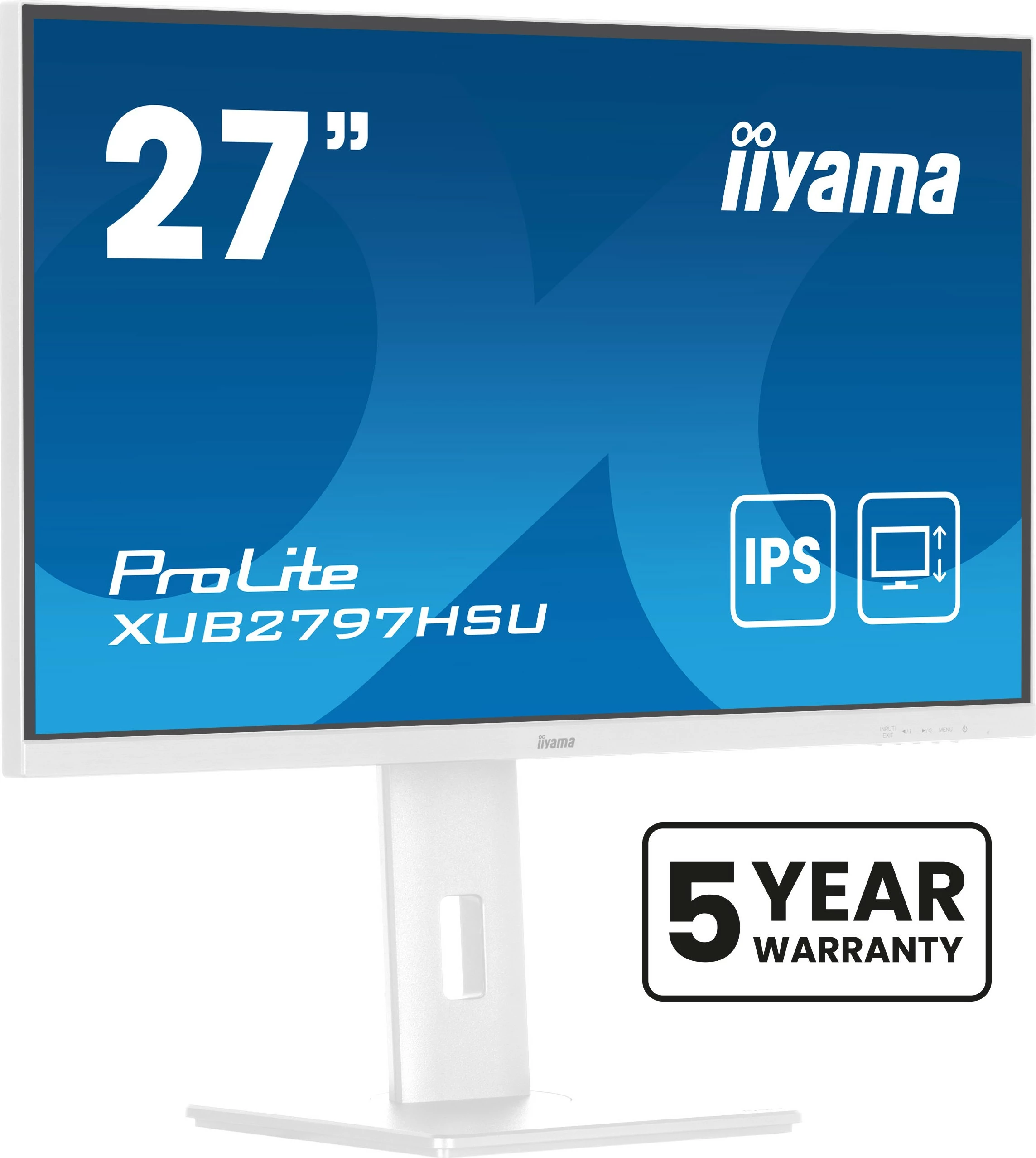 27" IPS zaslon, Full HD, iiyama ProLite XUB2797HSU-W2, bel