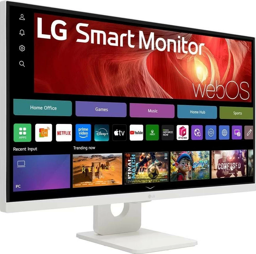 Pametni monitor 37" 4K IPS, WebOS, bel — LG U730SA