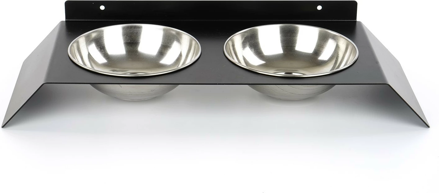 Posoda za hrano za hišne živali, kovinska, črna, Hanah Home Pet018