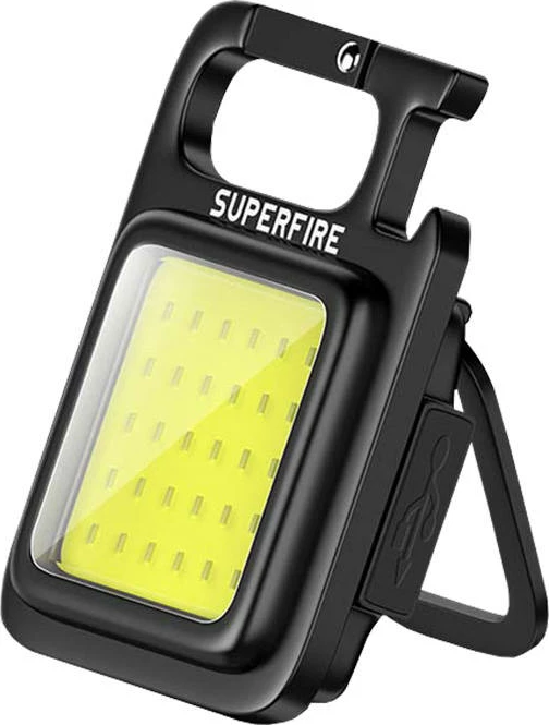 Ročna svetilka Superfire MX16, 600 lm, 500 mAh, USB-C, črna